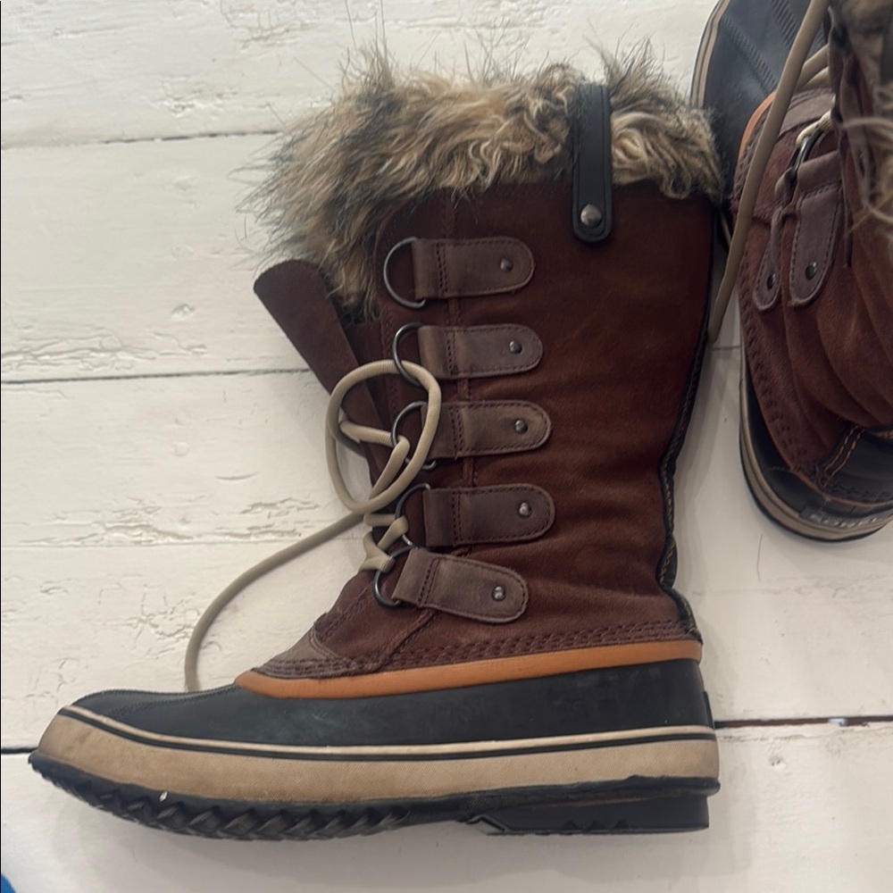 Sorel Brown Joan Of Arctic Winter Waterproof Boots Size 10 women’s